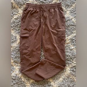 The North Face Pants Womens Size M Medium Brown Elastic Waist Drawstring Stretch